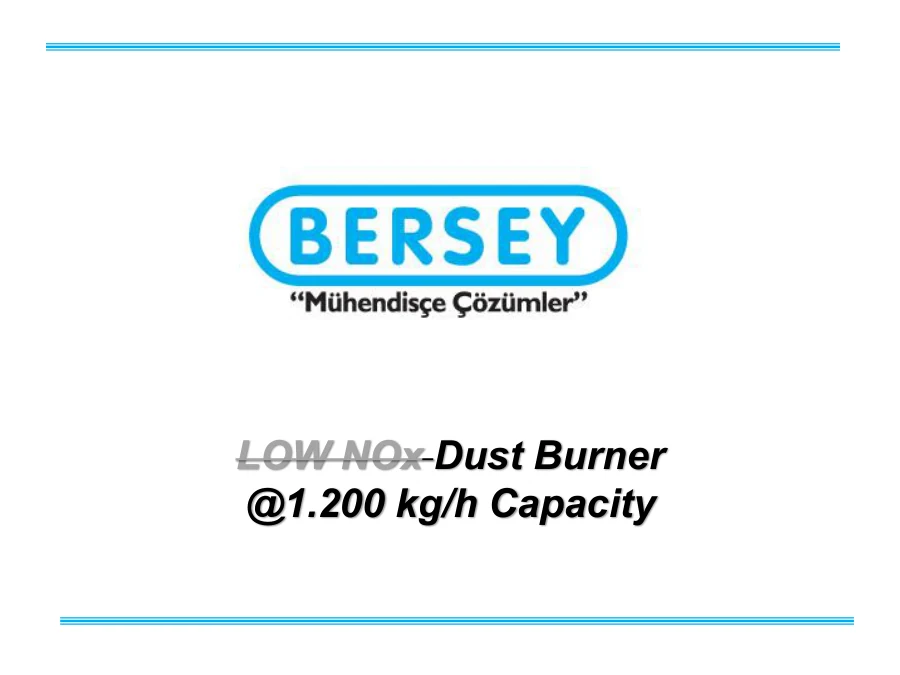 Düşük NOx Toz Brülörü — PDF önizleme (ilk sayfa)